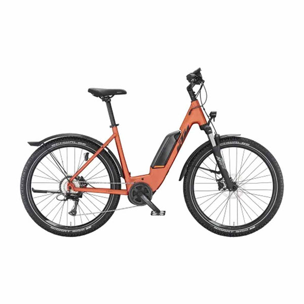 bicicleta electrica trekking KTM MACINA AERA P571 STREET US 51 BURNT ORANGE MATT (BLACK+O
