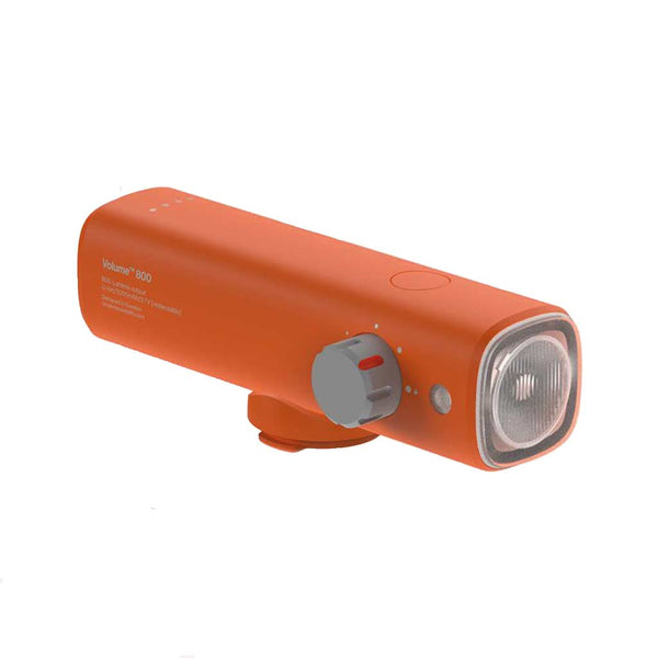 Luz delantera Bookman Volume 800 Ruleta regulacion USB Naranja