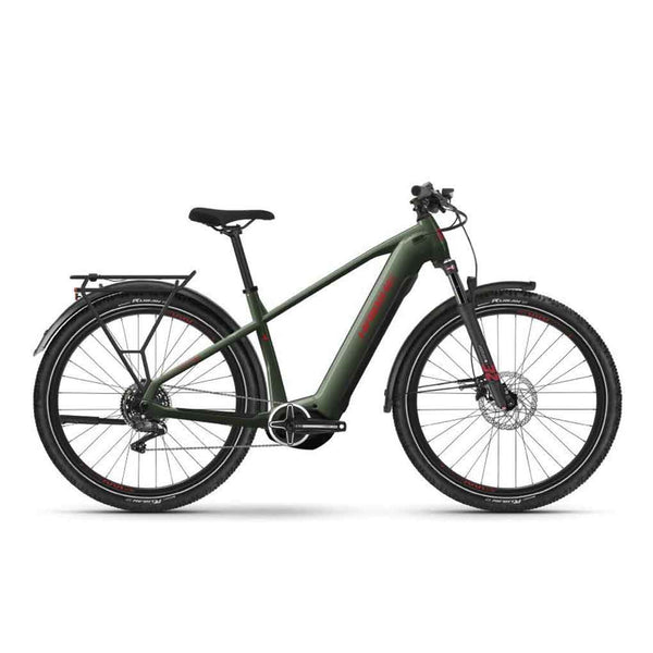 Bicicleta eléctrica Haibike TREKKING 5 HIGH olive/red